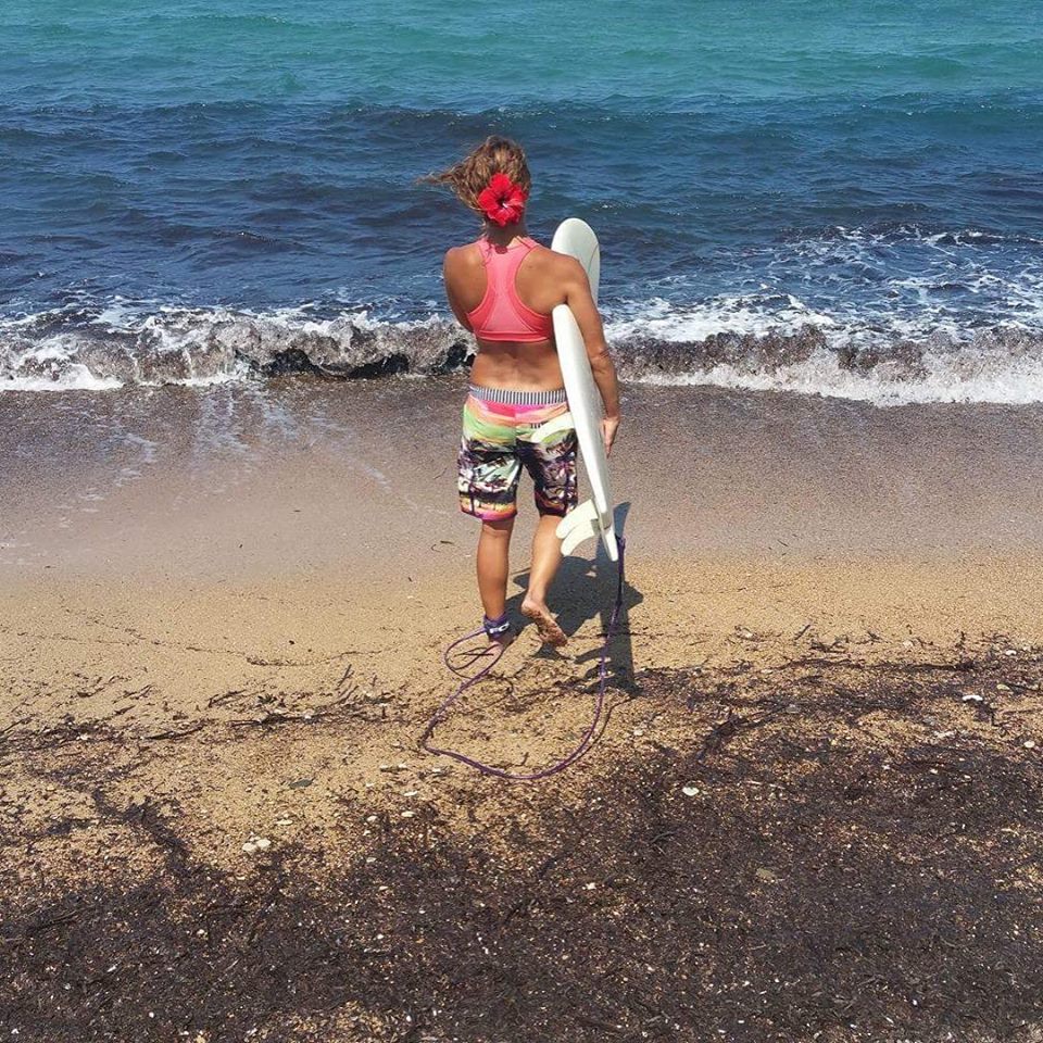 backpack on Greece