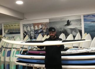 Ο Lee Kouskouris στα big waves με την Cohete Surfboards